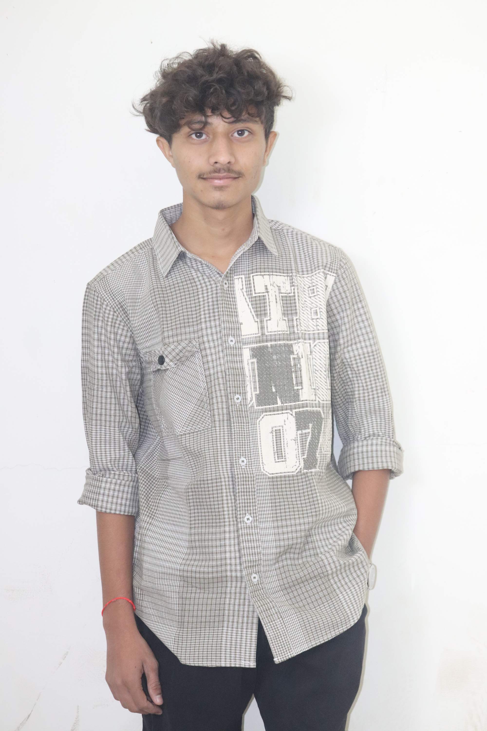 Men Regular Fit Striped, Solid, Checkere