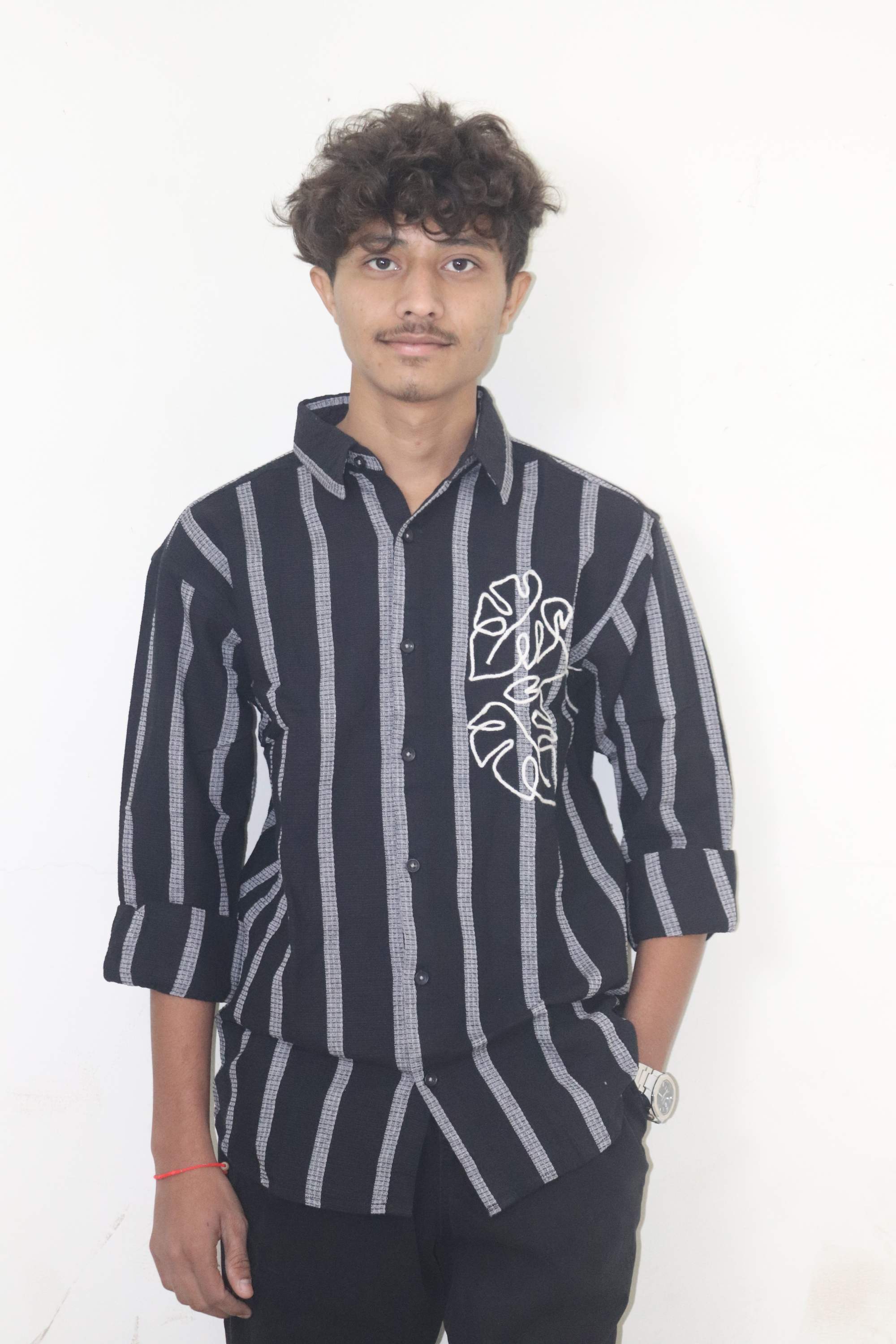 Black Handwork Shirtclass=